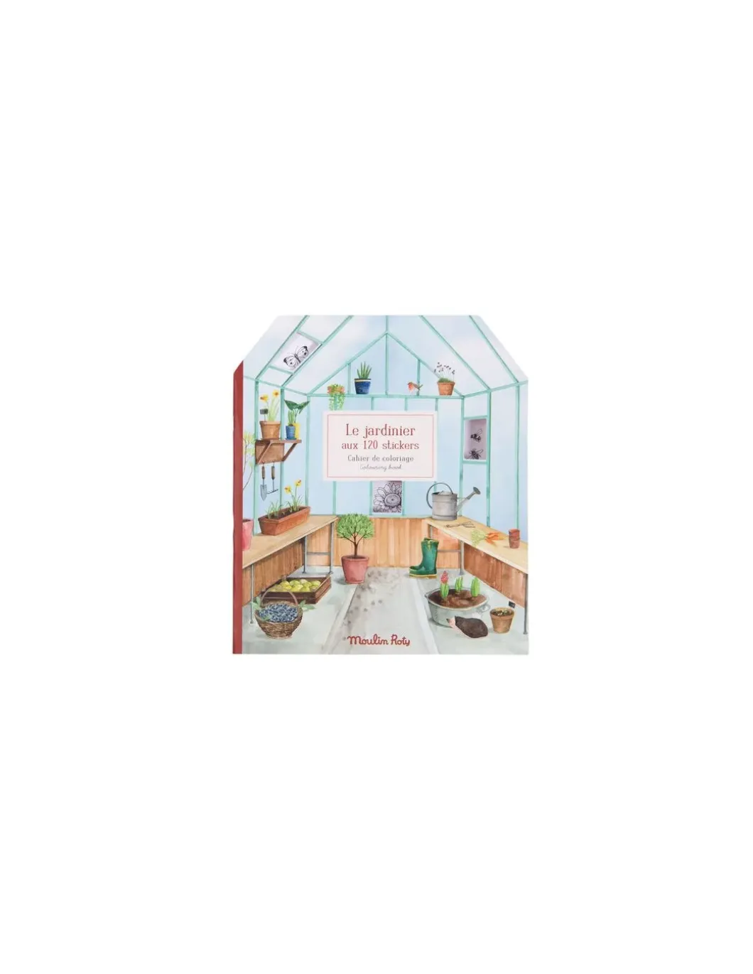 Cahier de coloriage et stickers Le jardinier Le Jardin du Moulin - Moulin Roty