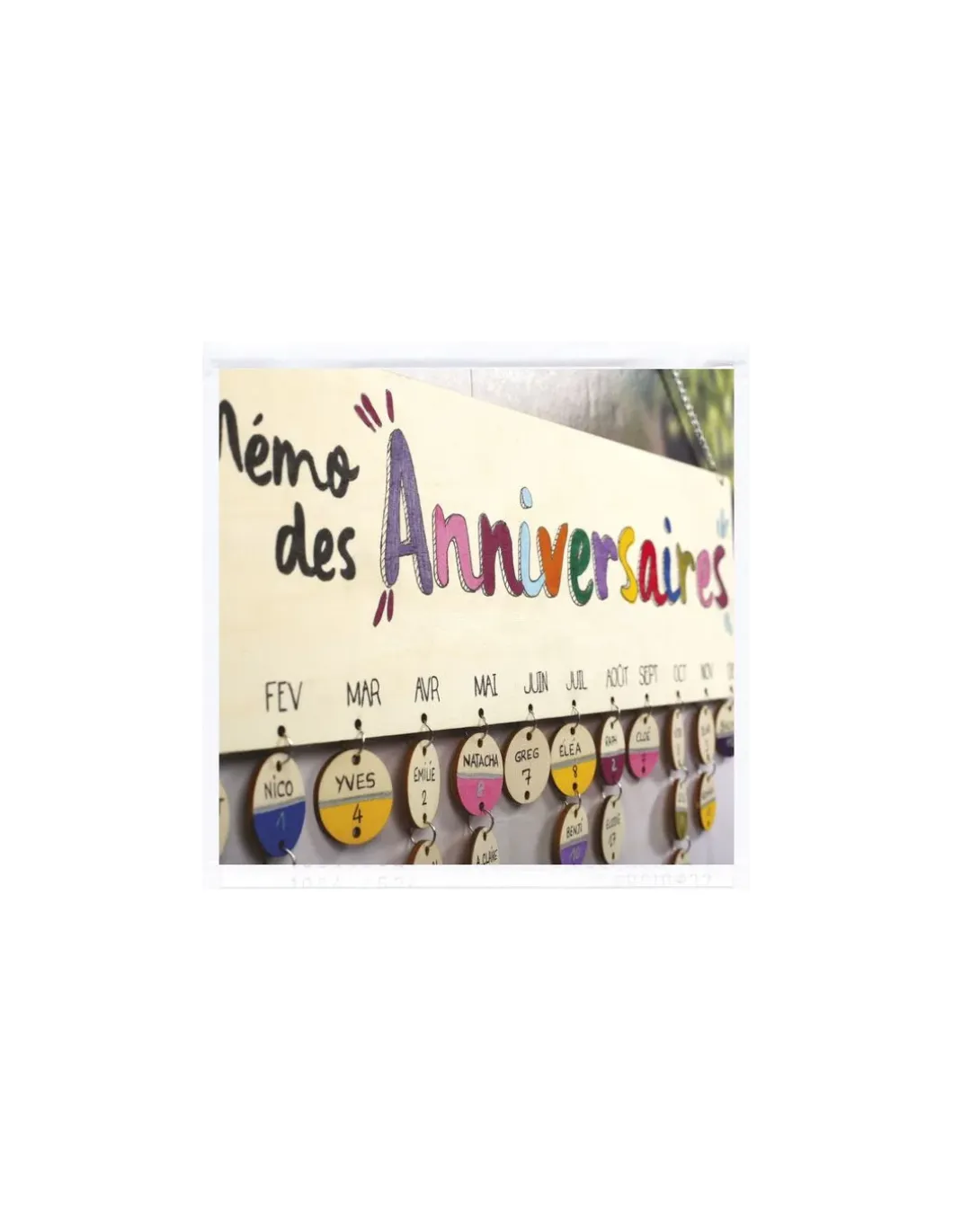 Calendrier des anniversaires en bois - Graine créative