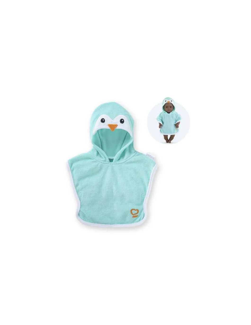 Cape de bain Pingouin pour poupée - Corolle