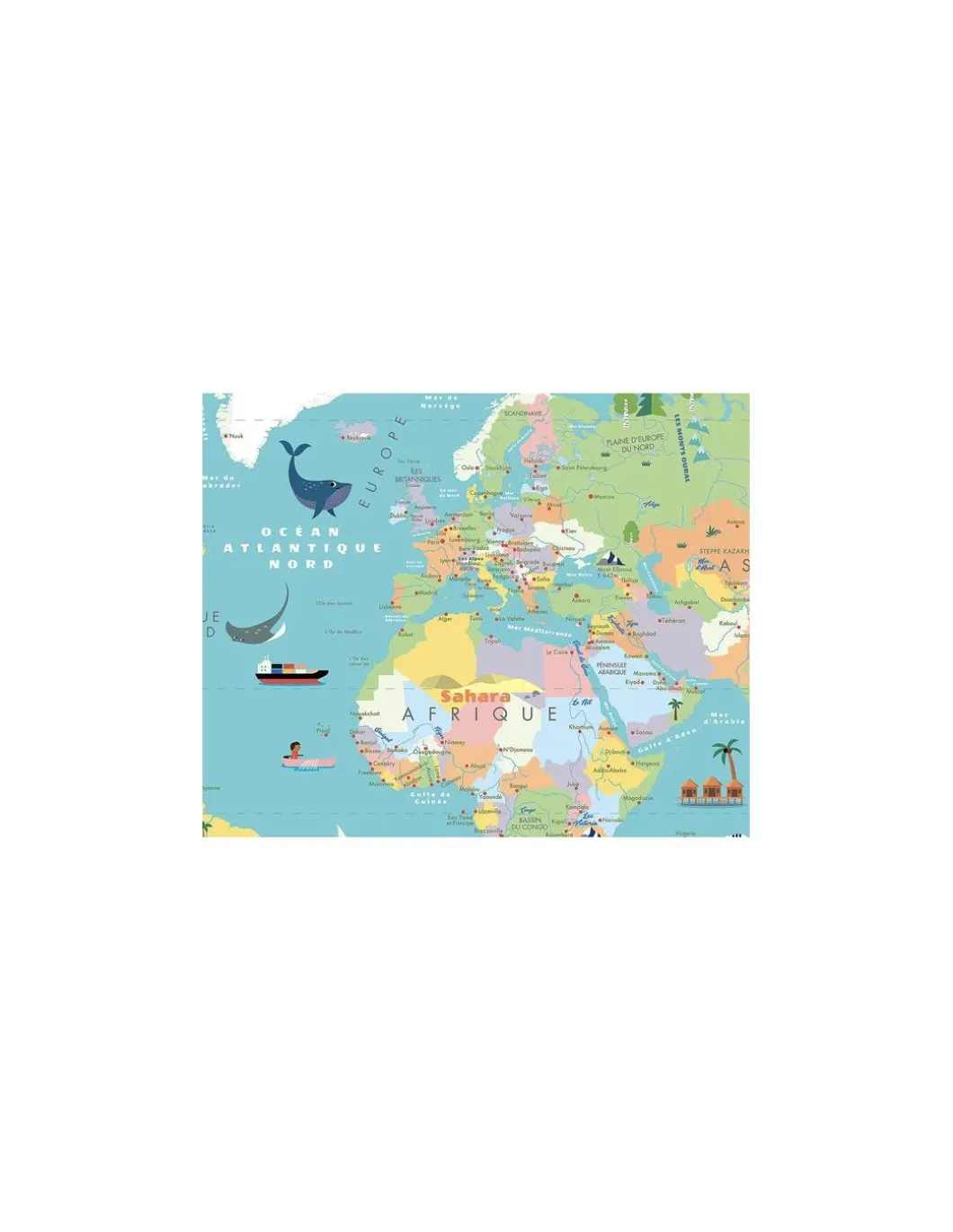 Carte du Monde magnétique Ingela P. Arrhenius - Vilac
