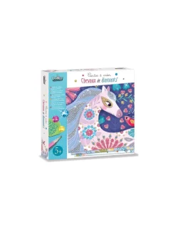 Cartes à créer Chevaux de diamants - CréaLign'