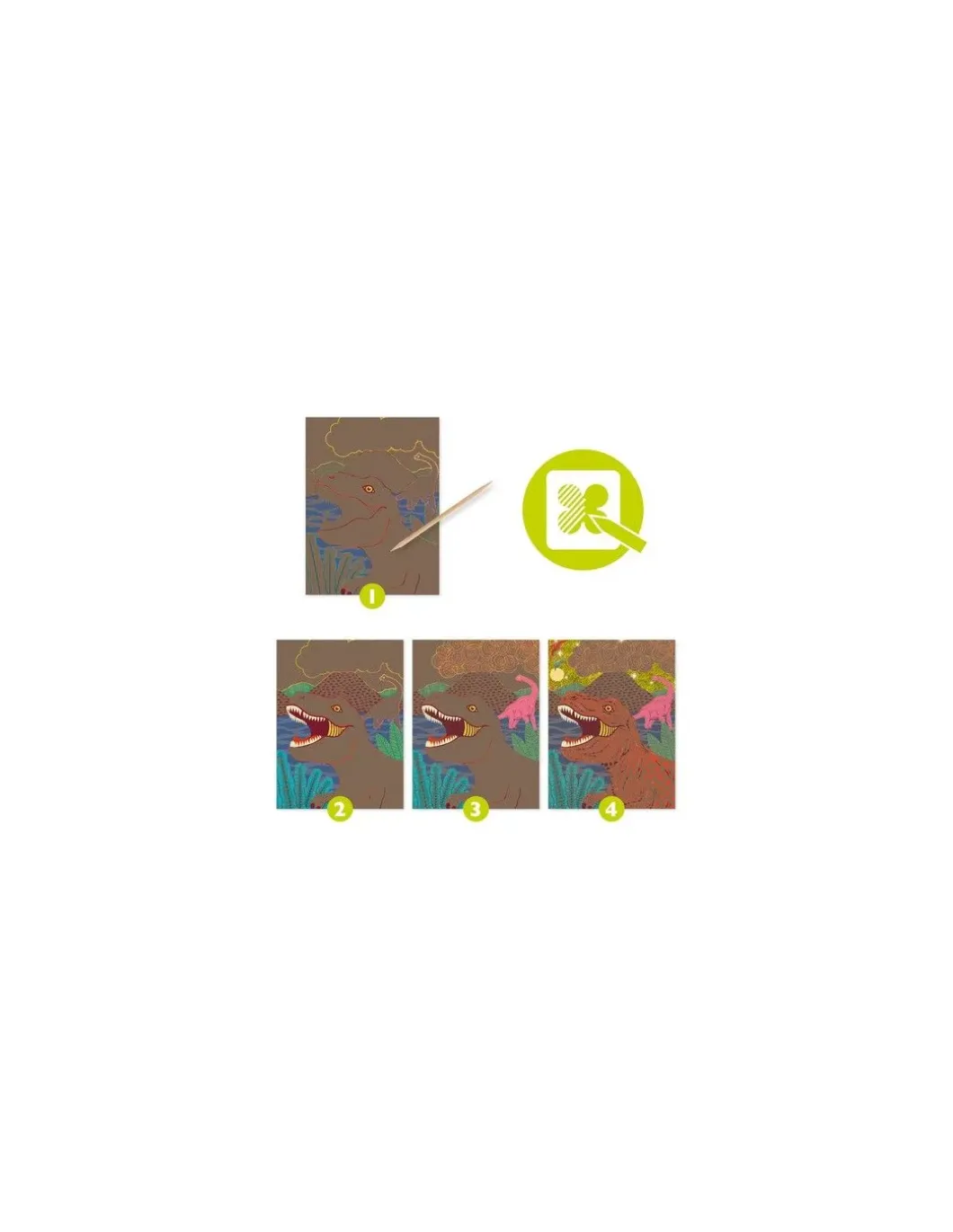 Cartes à gratter dinosaures - Djeco
