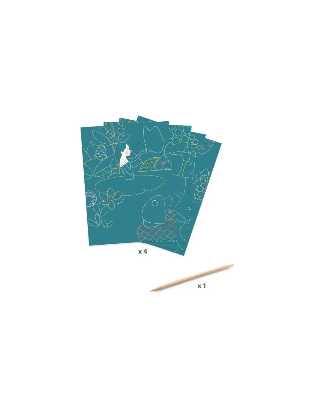 Cartes à gratter L'étang - Djeco