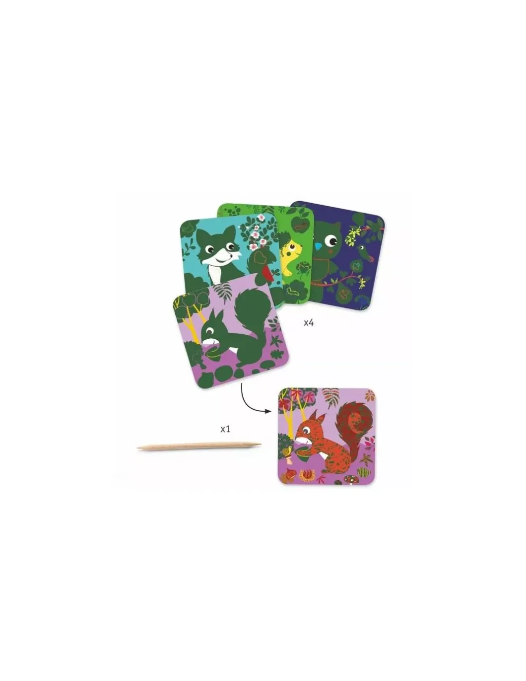 Cartes à gratter petites bêtes - Djeco