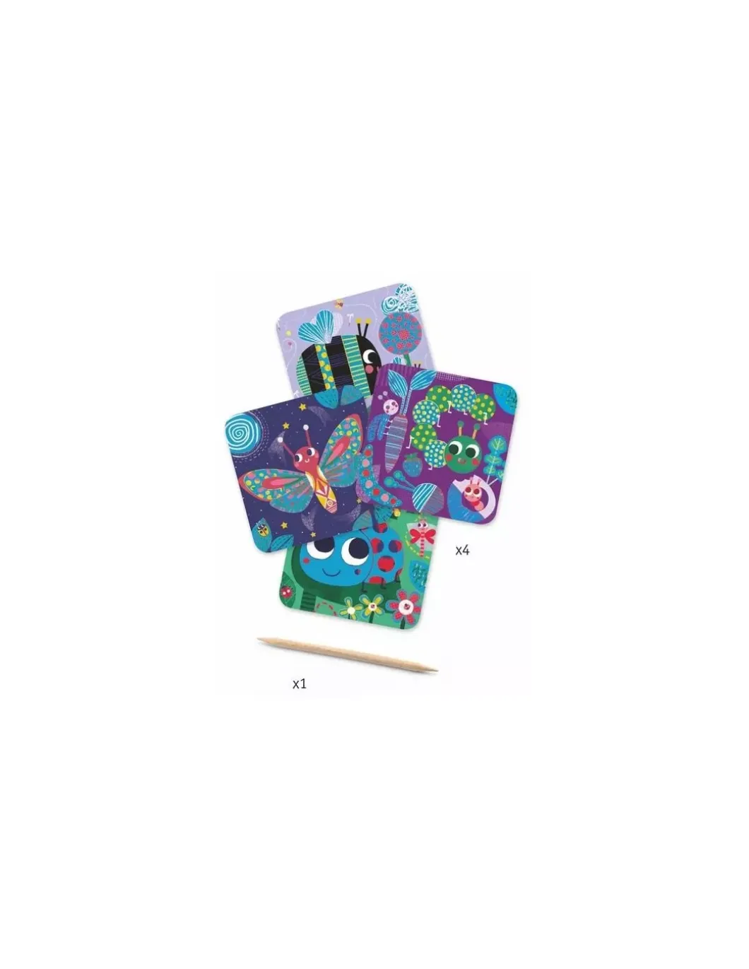 Cartes à gratter toutes petites bêtes - Djeco