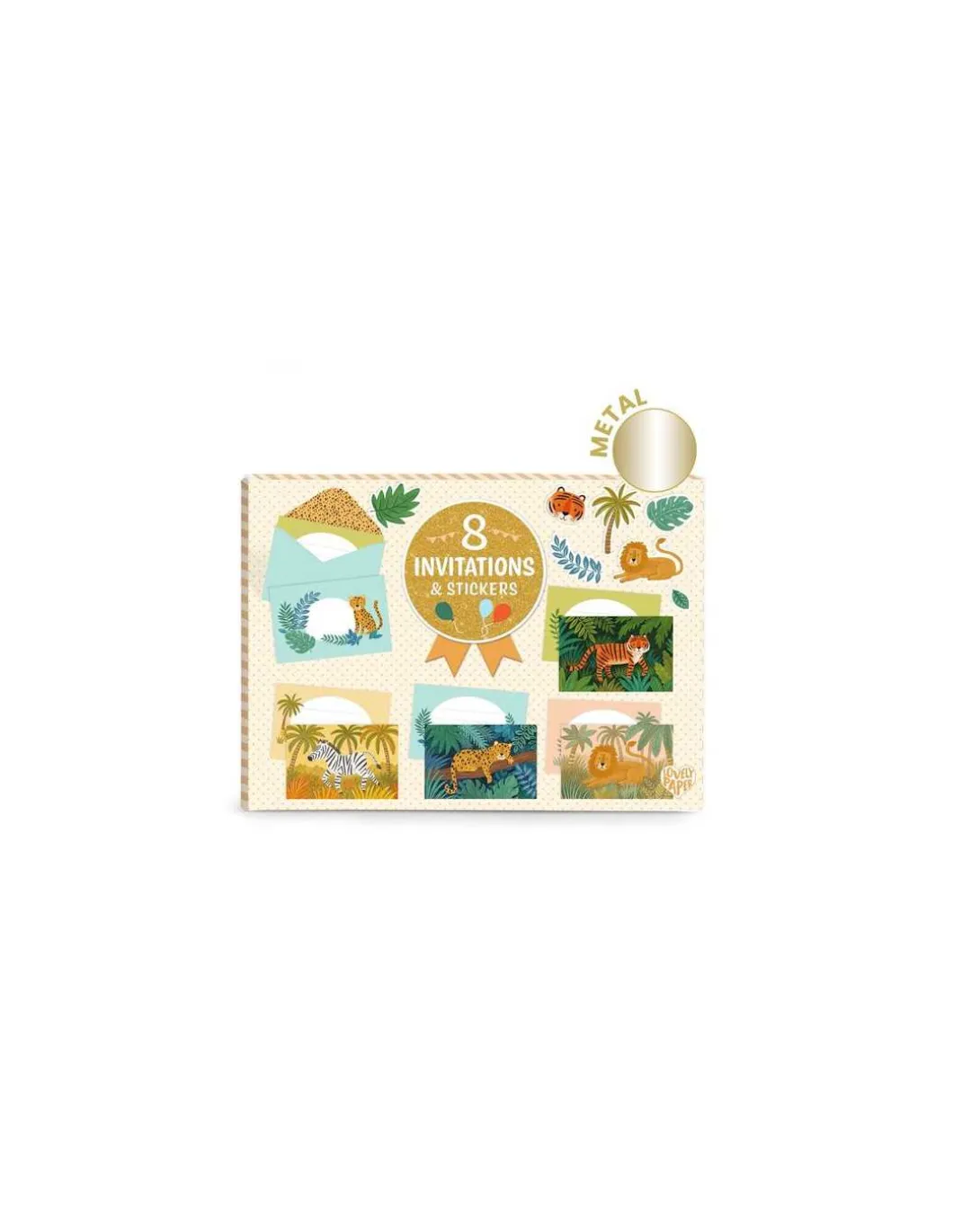 Cartes d'invitation Animaux de la Jungle - Djeco