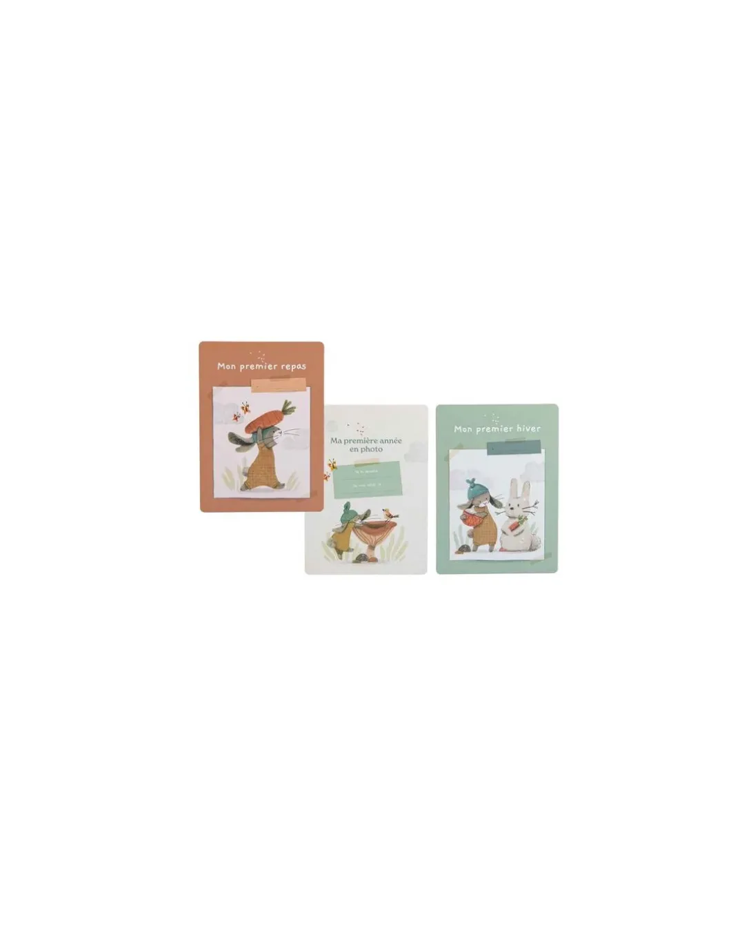 Cartes Mes 12 premiers mois Trois Petits Lapins - Moulin Roty