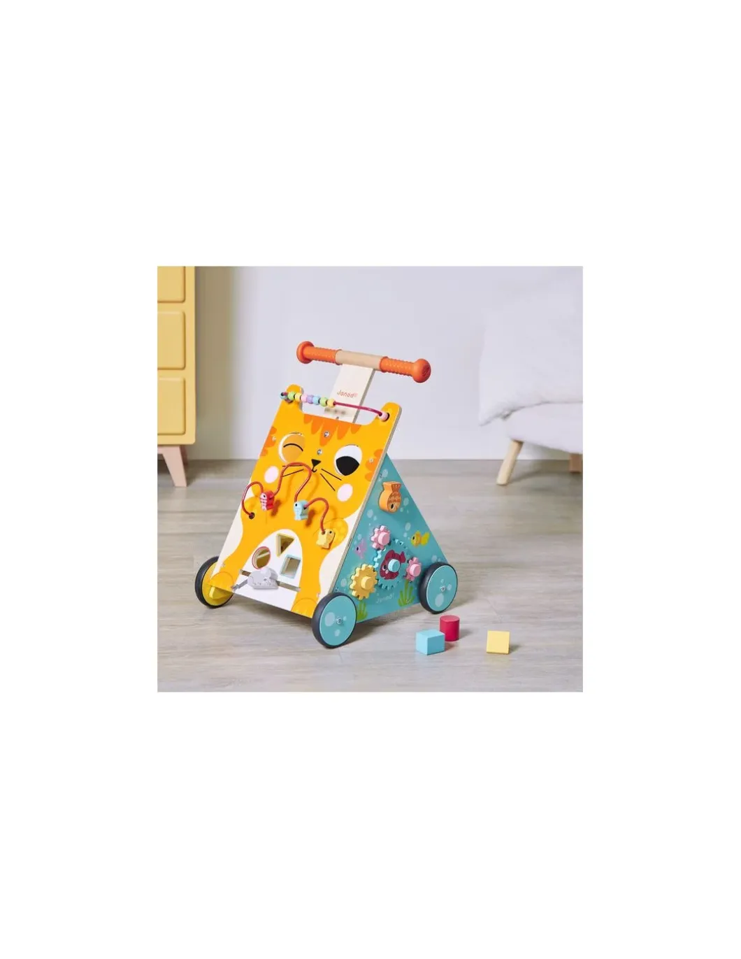Chariot de marche chat multi activités - Janod