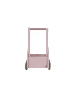 Chariot de marche voiture en bois Rose - Little Dutch