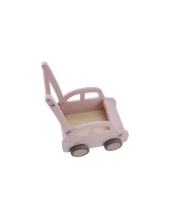 Chariot de marche voiture en bois Rose - Little Dutch