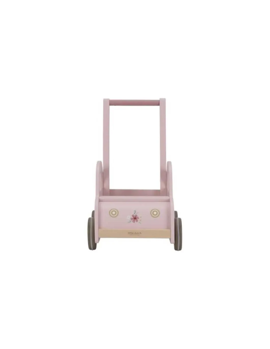 Chariot de marche voiture en bois Rose - Little Dutch