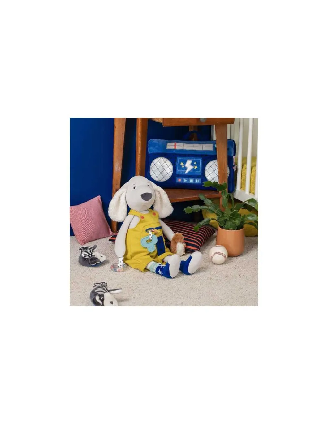 Chaussons chien Puce bleu Puce & Pilou - Moulin Roty