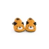 Chaussons cuir chat moutarde Les moustaches 18/24 m - Moulin Roty