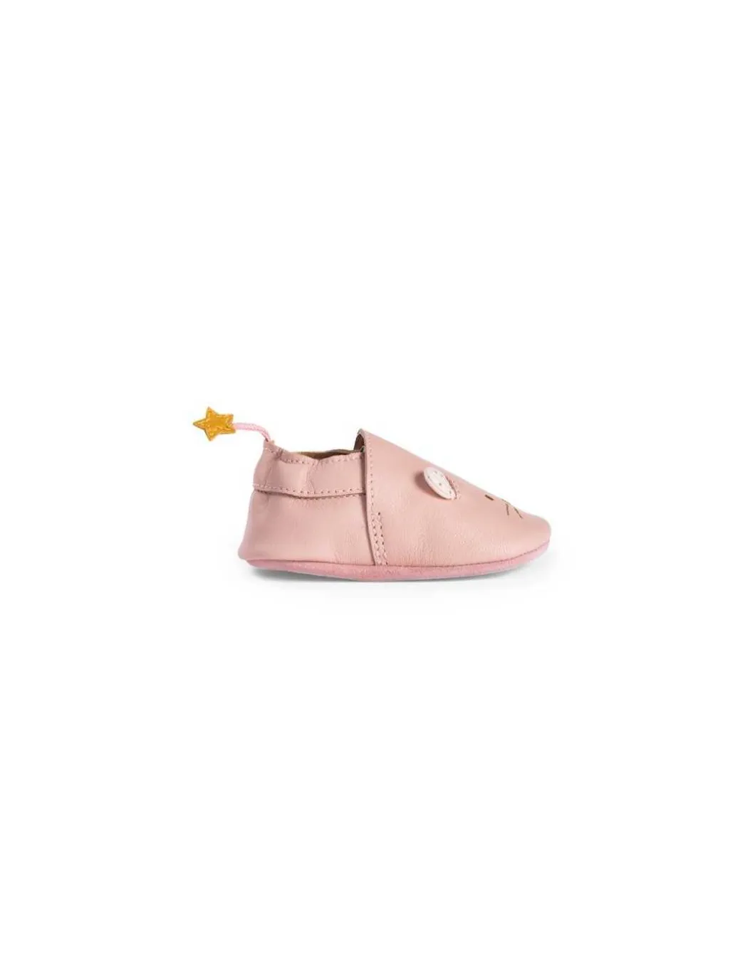 Chaussons cuir souris rose La petite école de danse 6/12 m - Moulin Roty