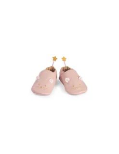Chaussons cuir souris rose La petite école de danse 18/24 m - Moulin Roty