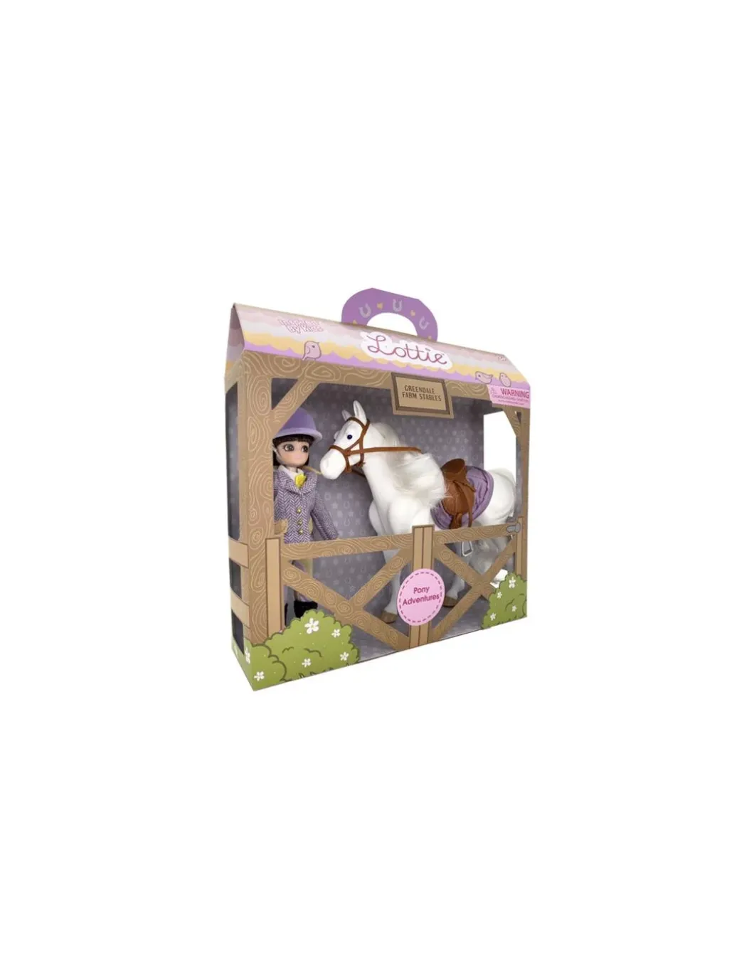 Cheval blanc et poupée Lottie