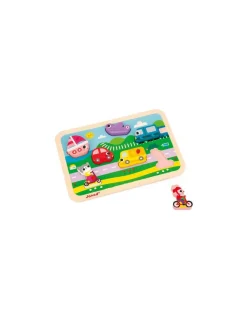Chunky puzzle Les véhicules - Janod