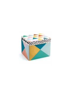 Coffre à jouets siège géométrie - Djeco