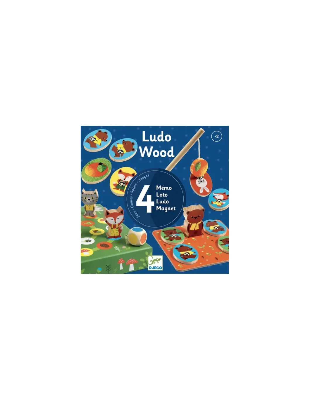 Coffret 4 jeux Ludo Wood - Djeco