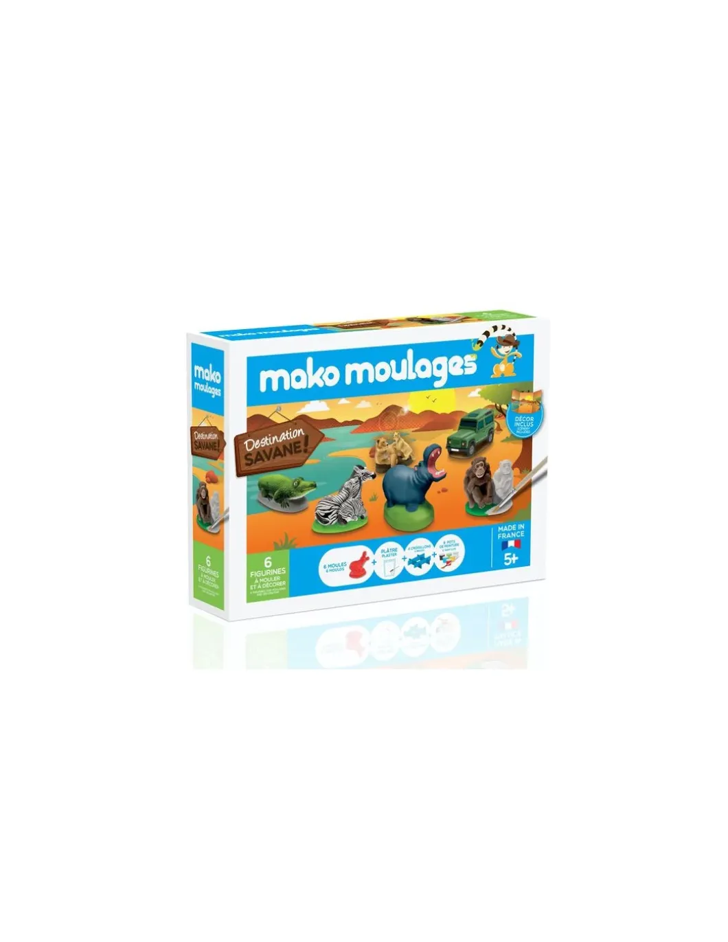 Coffret 6 moules destination savane - Mako moulages