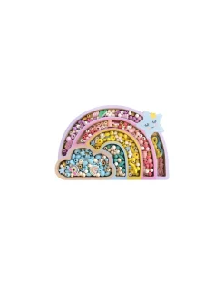 Coffret arc en ciel 400 perles en bois - Sycomore