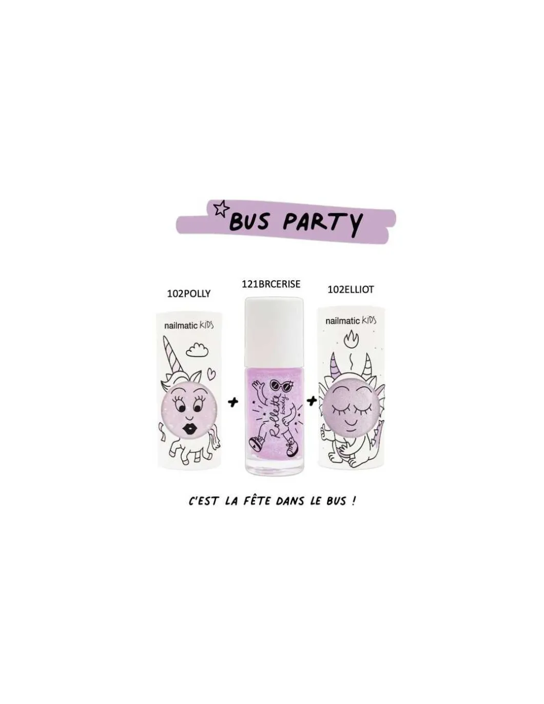 Coffret Bus Party Disco violet - Nailmatic