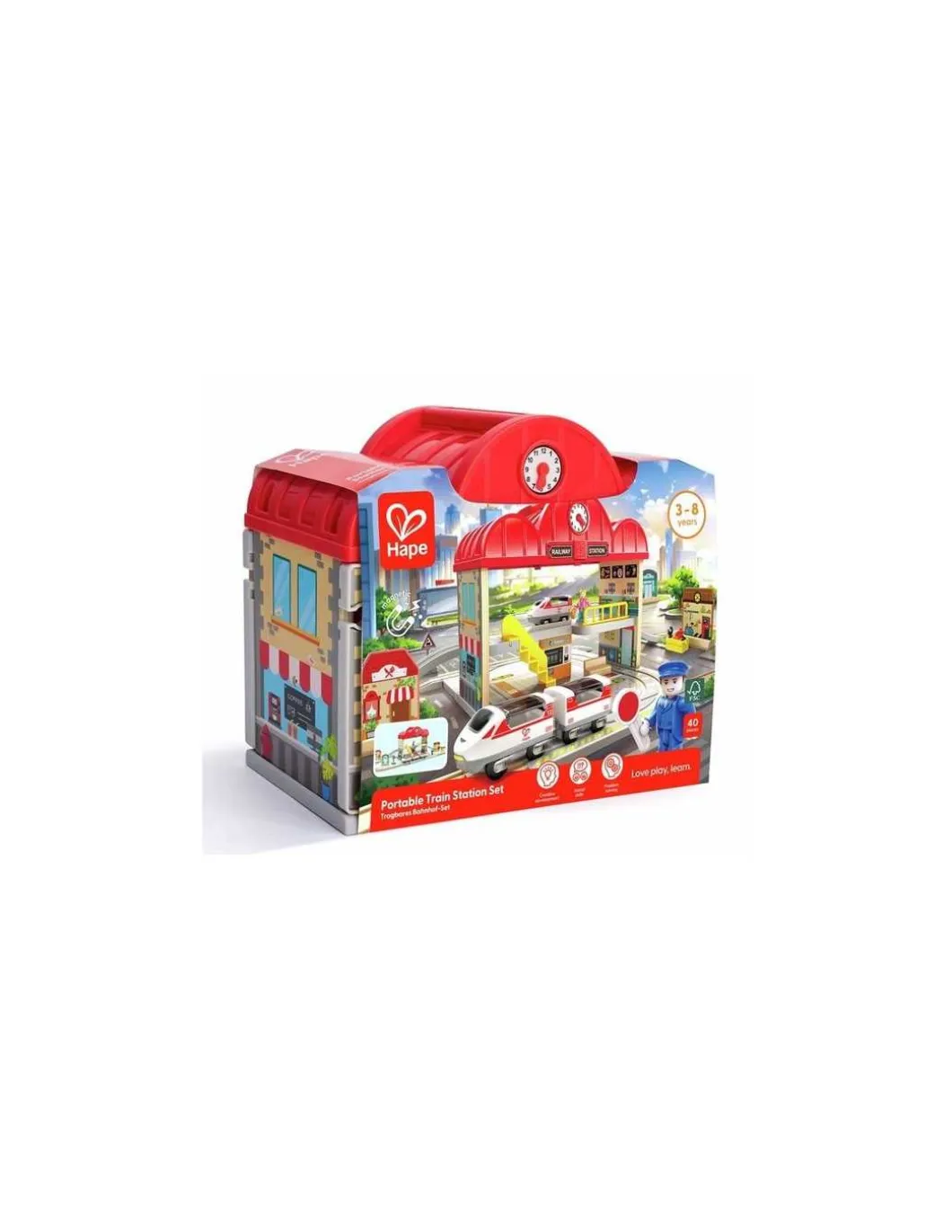 Coffret circuit de train portable - Hape