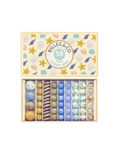 Coffret de 58 billes Coquillages - Billes & Co