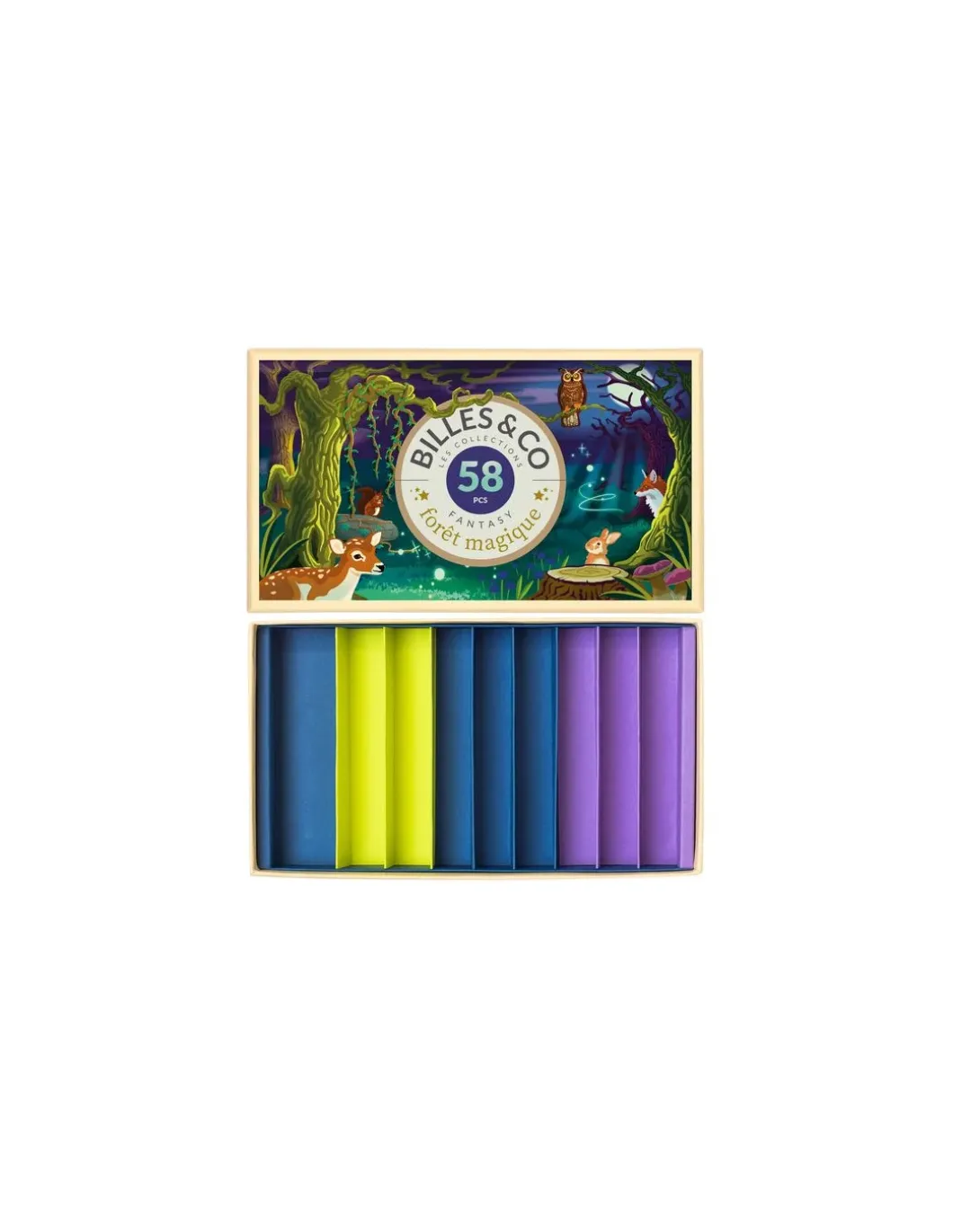 Coffret de 58 billes Foret Magique - Billes & Co