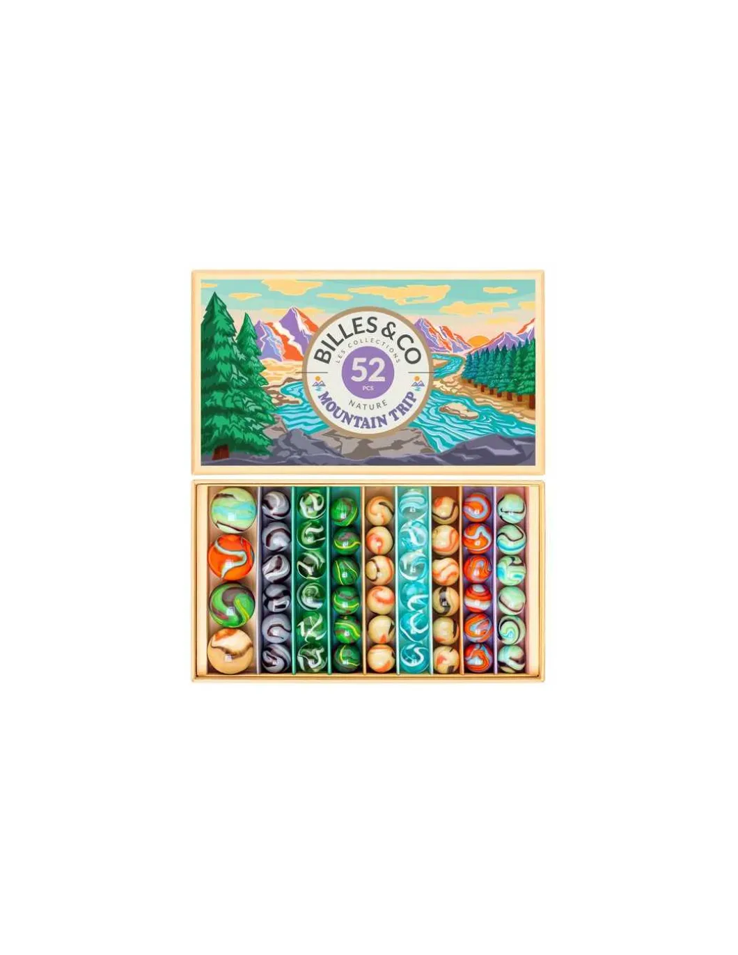 Coffret de 52 billes Mountain Trip - Billes & Co