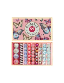 Coffret de 59 billes Papillons Anamorphique - Billes & Co