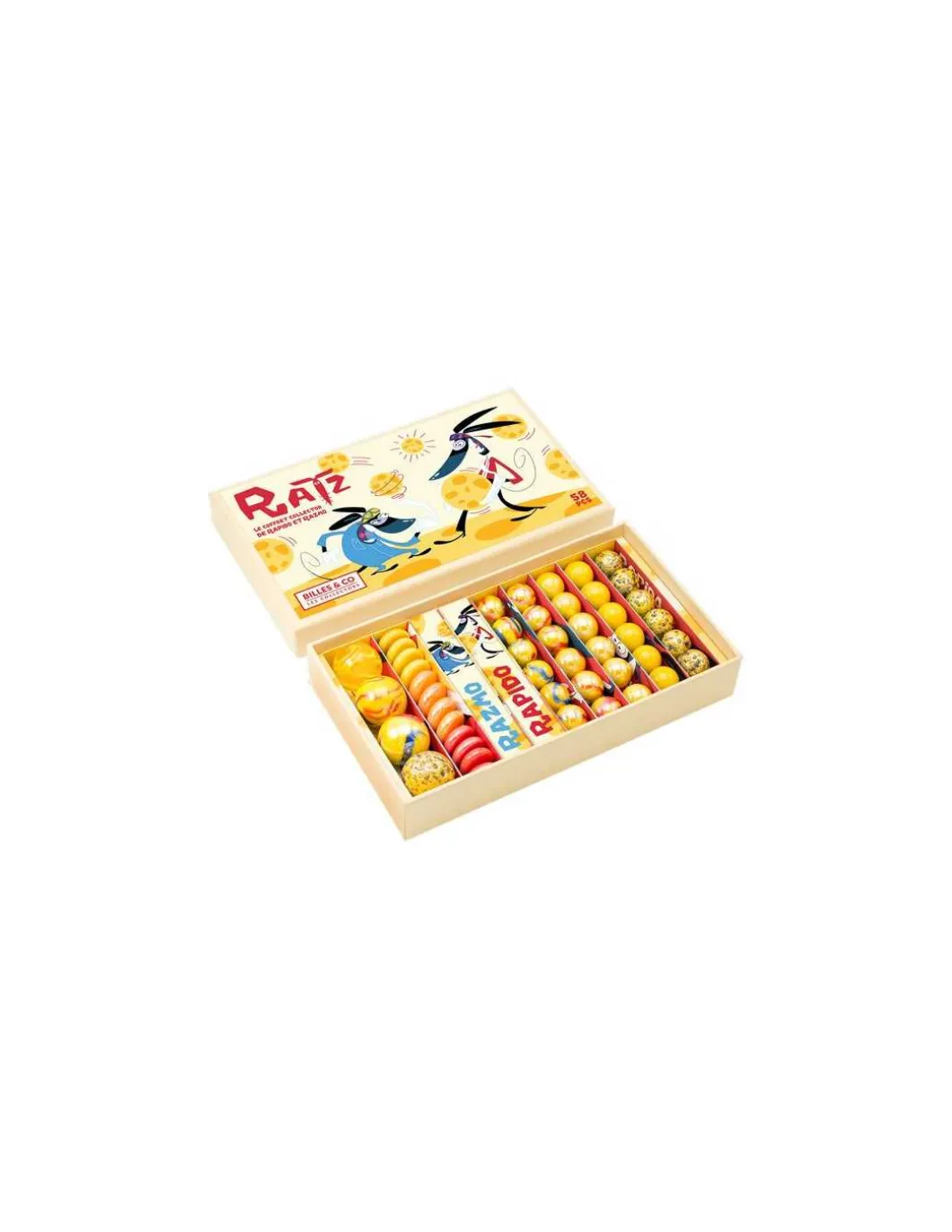 Coffret de 58 billes Ratz - Billes & Co