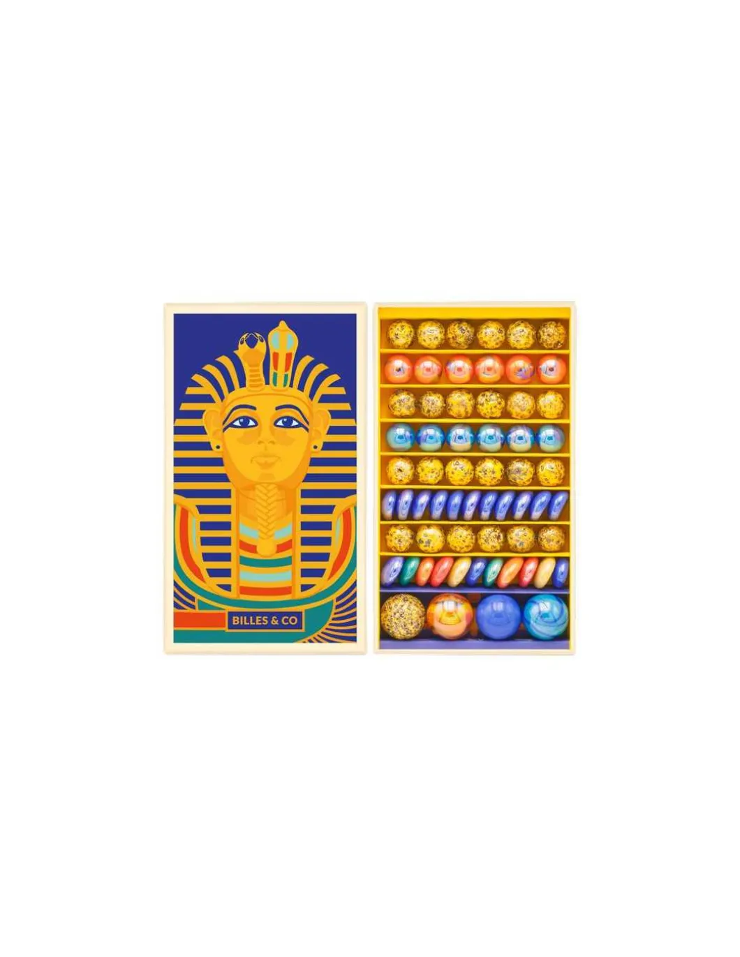 Coffret de 62 billes Toutankhamon - Billes & Co
