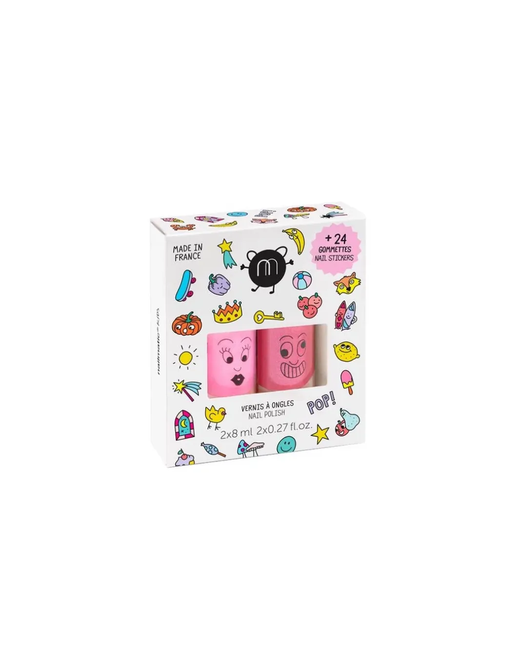 Coffret duo vernis Pop et Nail stickers - Nailmatic