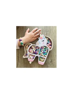 Coffret licorne perles en bois - Sycomore