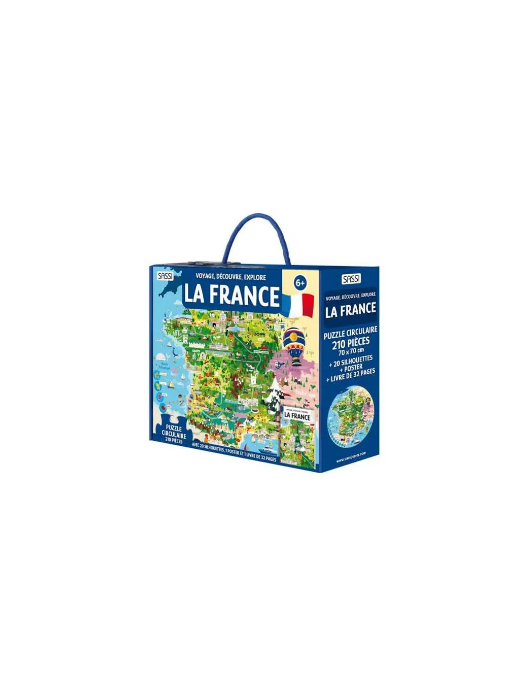 Coffret livre et puzzle La France - Sassi
