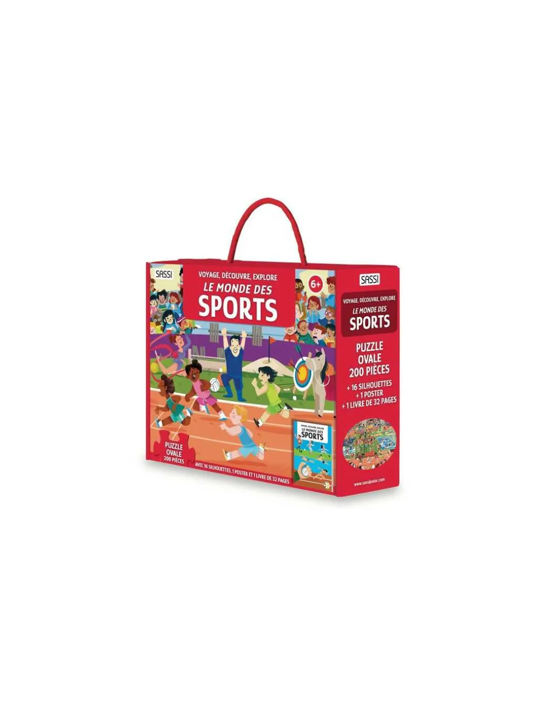 Coffret livre et puzzle Le monde des sports - Sassi
