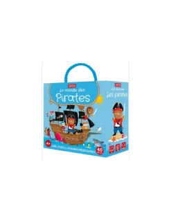 Coffret livre et puzzle Le monde des pirates - Sassi