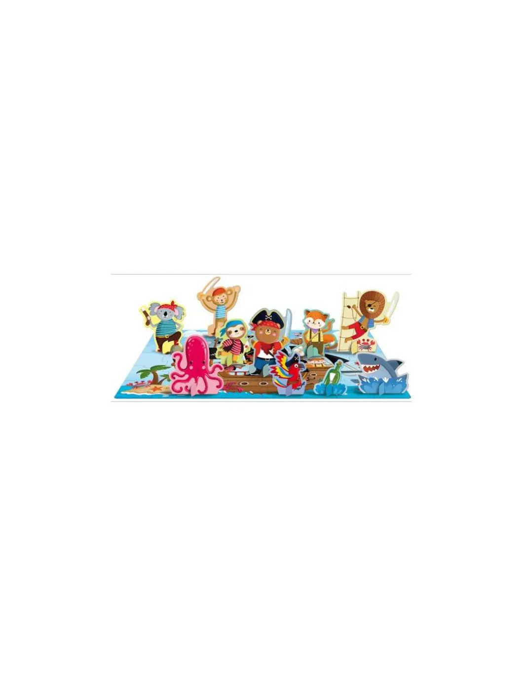 Coffret livre et puzzle Le monde des pirates - Sassi