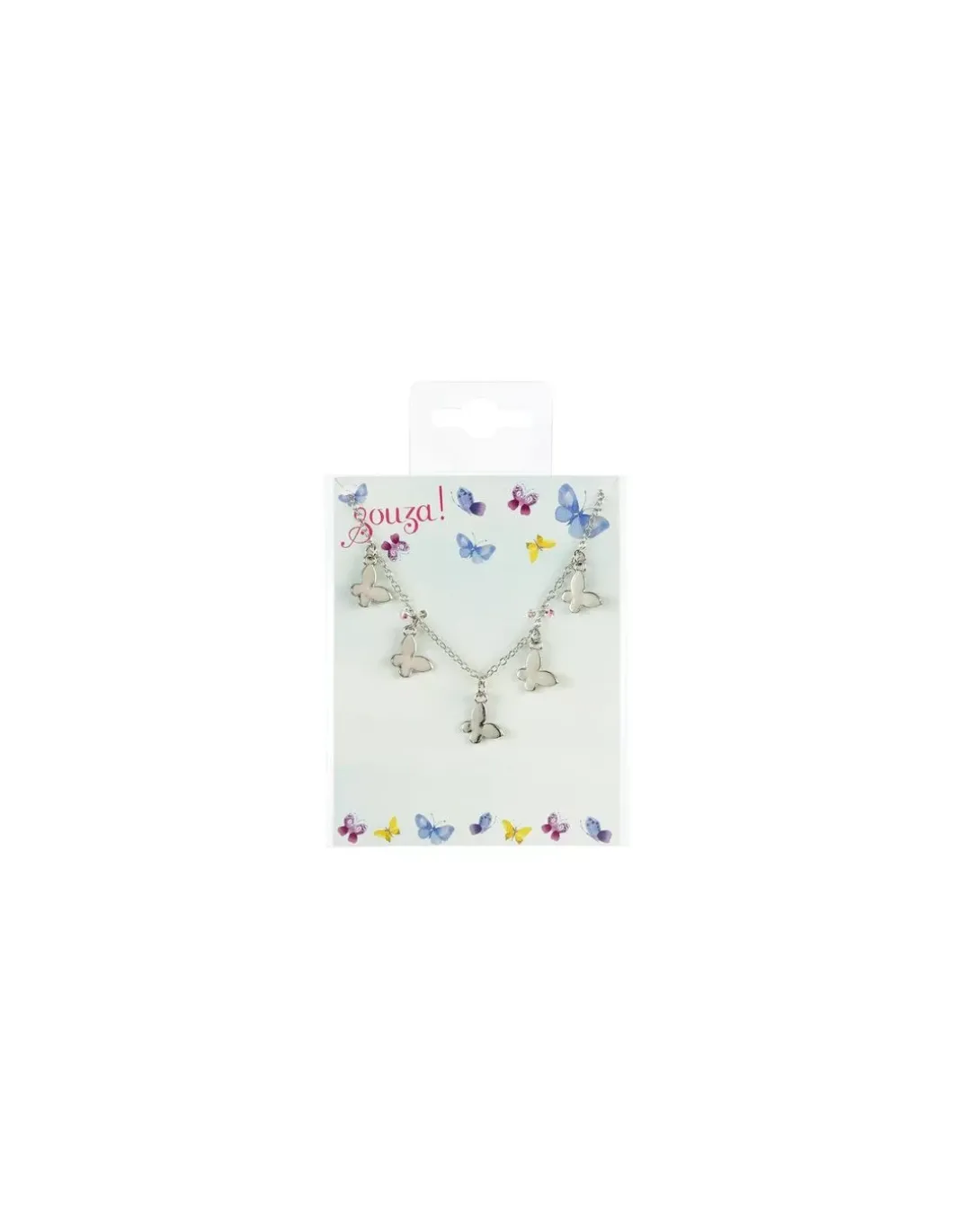 Collier Karen papillon argenté - Souza