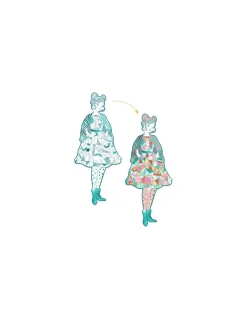 Coloriage mode Rebekka & ses amies Les Demoiselles - Djeco