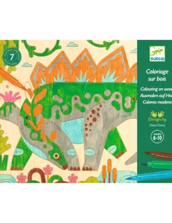 Coloriage sur bois Dino world - Djeco