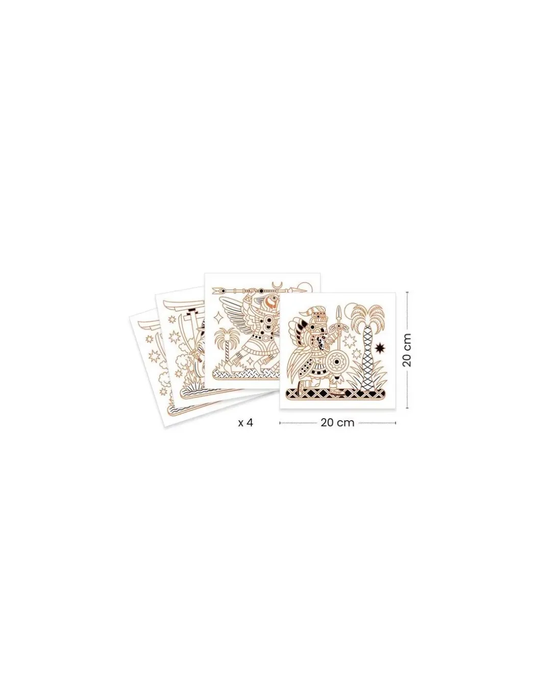Coloriages brillants Guerriers animaux - Djeco