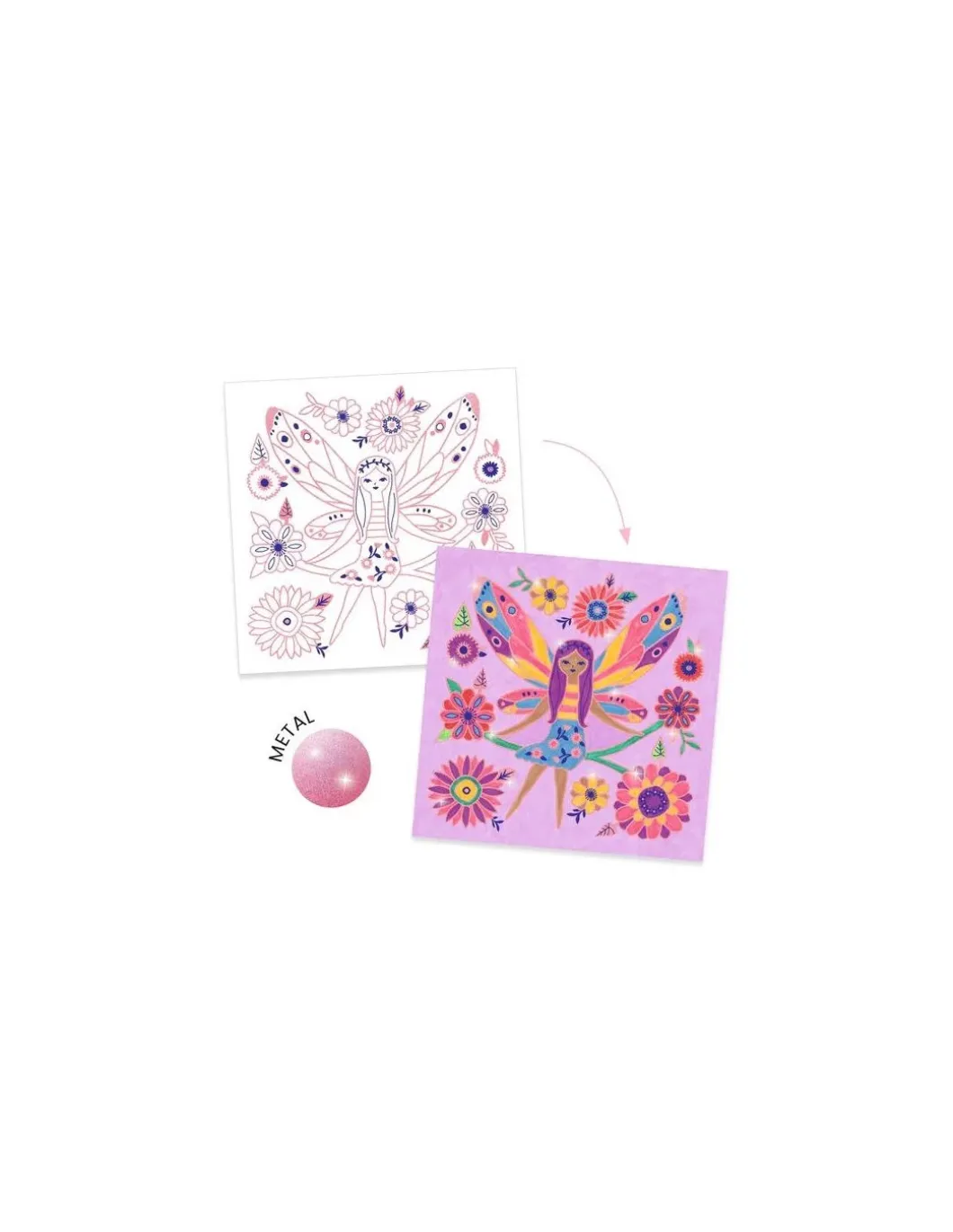 Coloriages brillants Petites ailes - Djeco