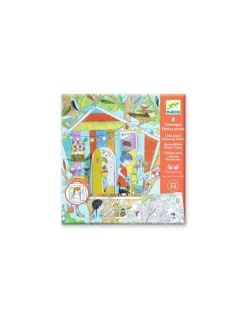Coloriages petites portes Les cabanes de Nina - Djeco