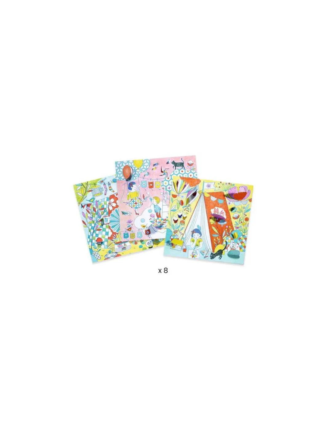 Coloriages petites portes Les cabanes de Nina - Djeco