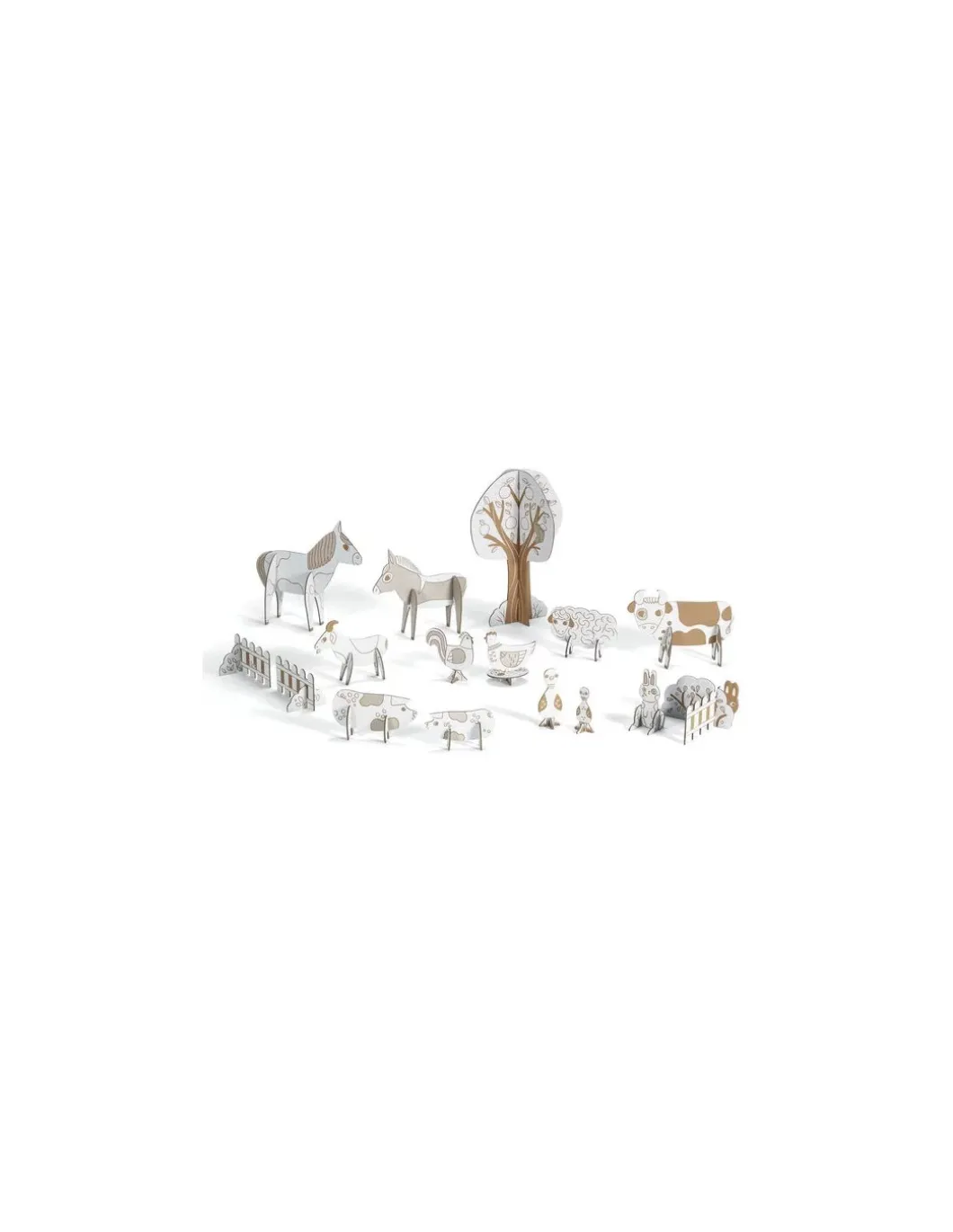 Colorie assemble et joue DIY Ferme - Djeco
