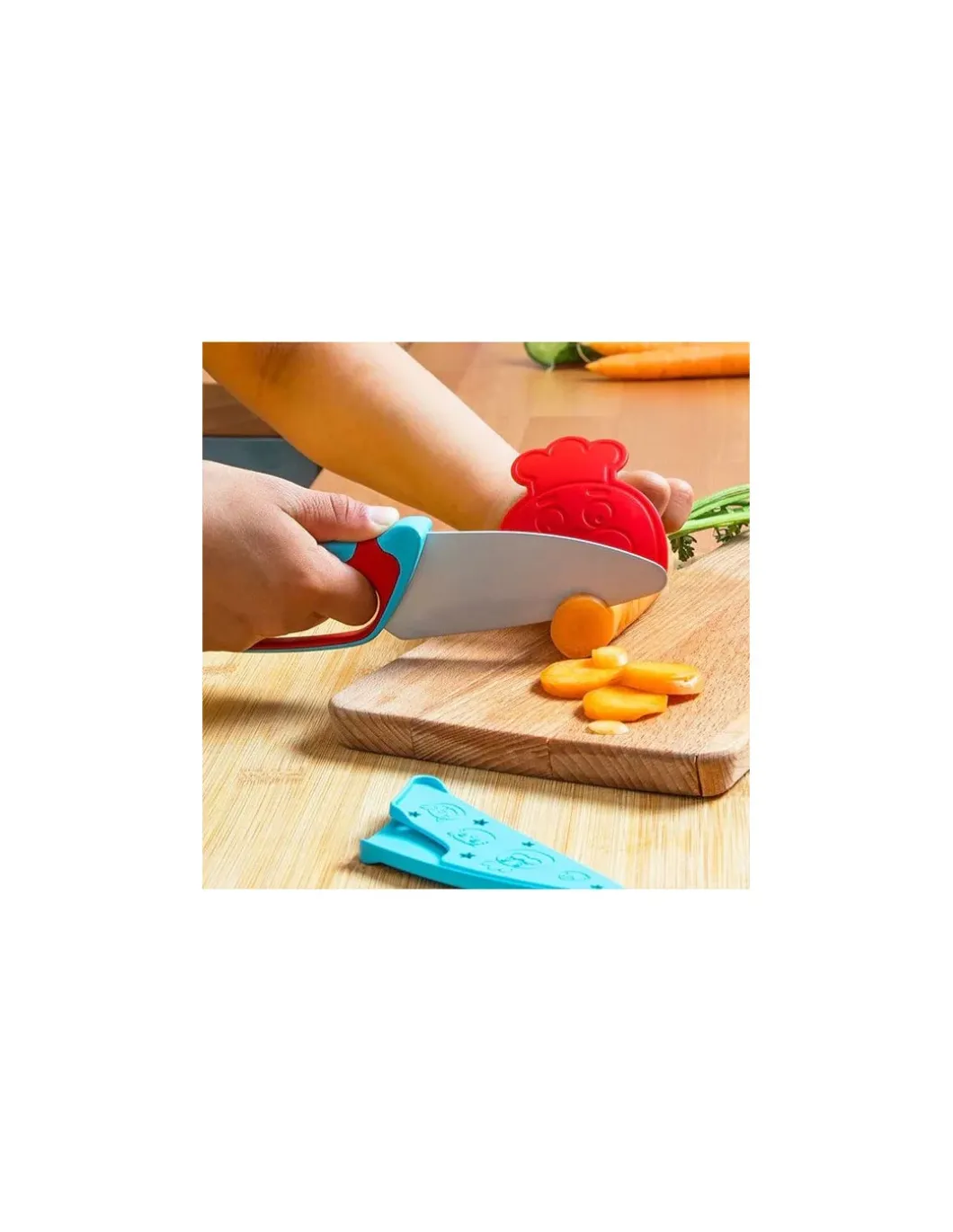 Couteau du chef bleu et rouge - Chefclub Kids