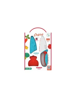 Couteau du chef bleu et rouge - Chefclub Kids