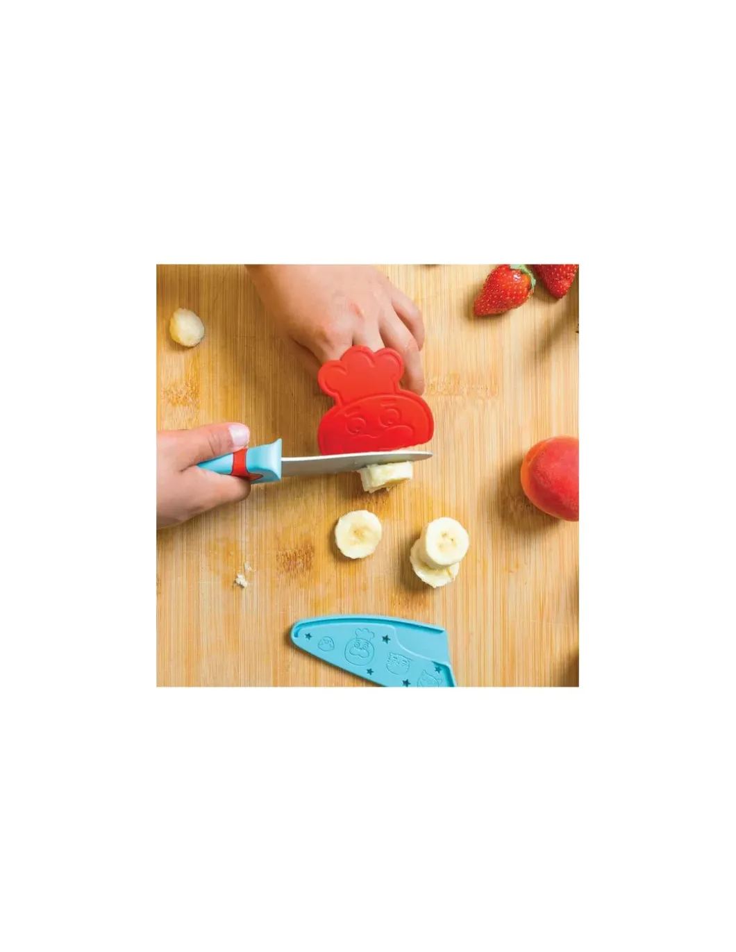 Couteau du chef bleu et rouge - Chefclub Kids